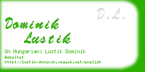 dominik lustik business card